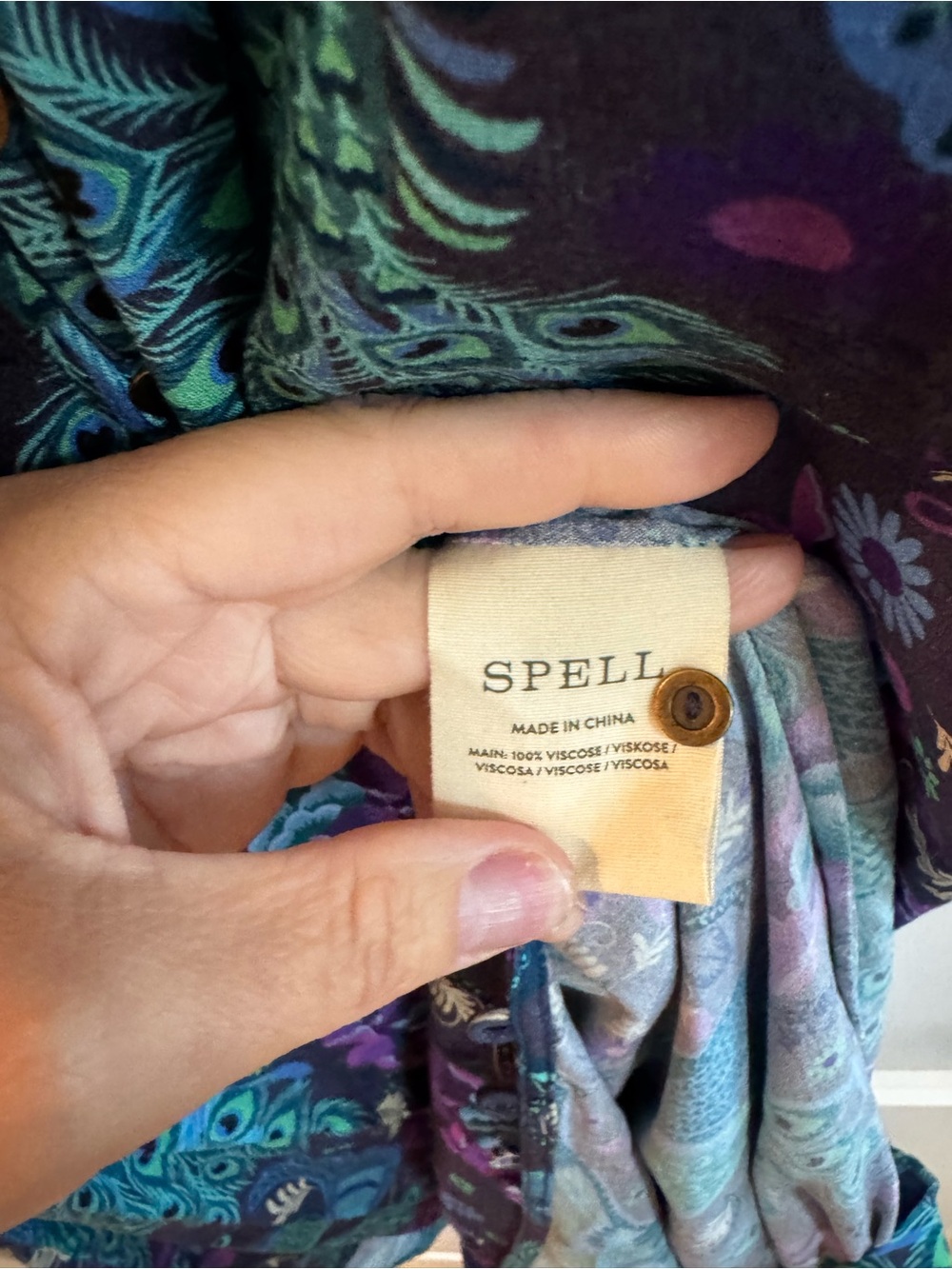 Spell Bohemian Purple Button Through Maxi - Picture 7 of 8